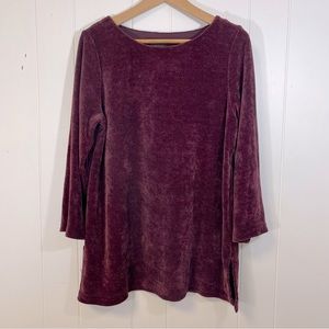 J Jill Sweater Tunic, Cabernet, Size L